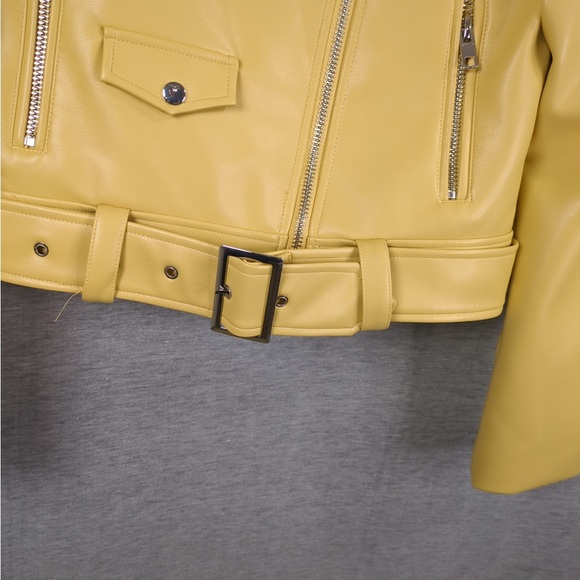 2x 👯♀️Host Pick⚡️Urban Outfitters Celeste Faux Leather Moto Jacket - Picture 8 of 16